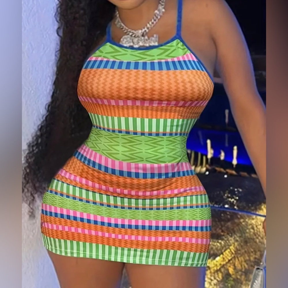 BNIB brand new sexy Bodycon bright dress